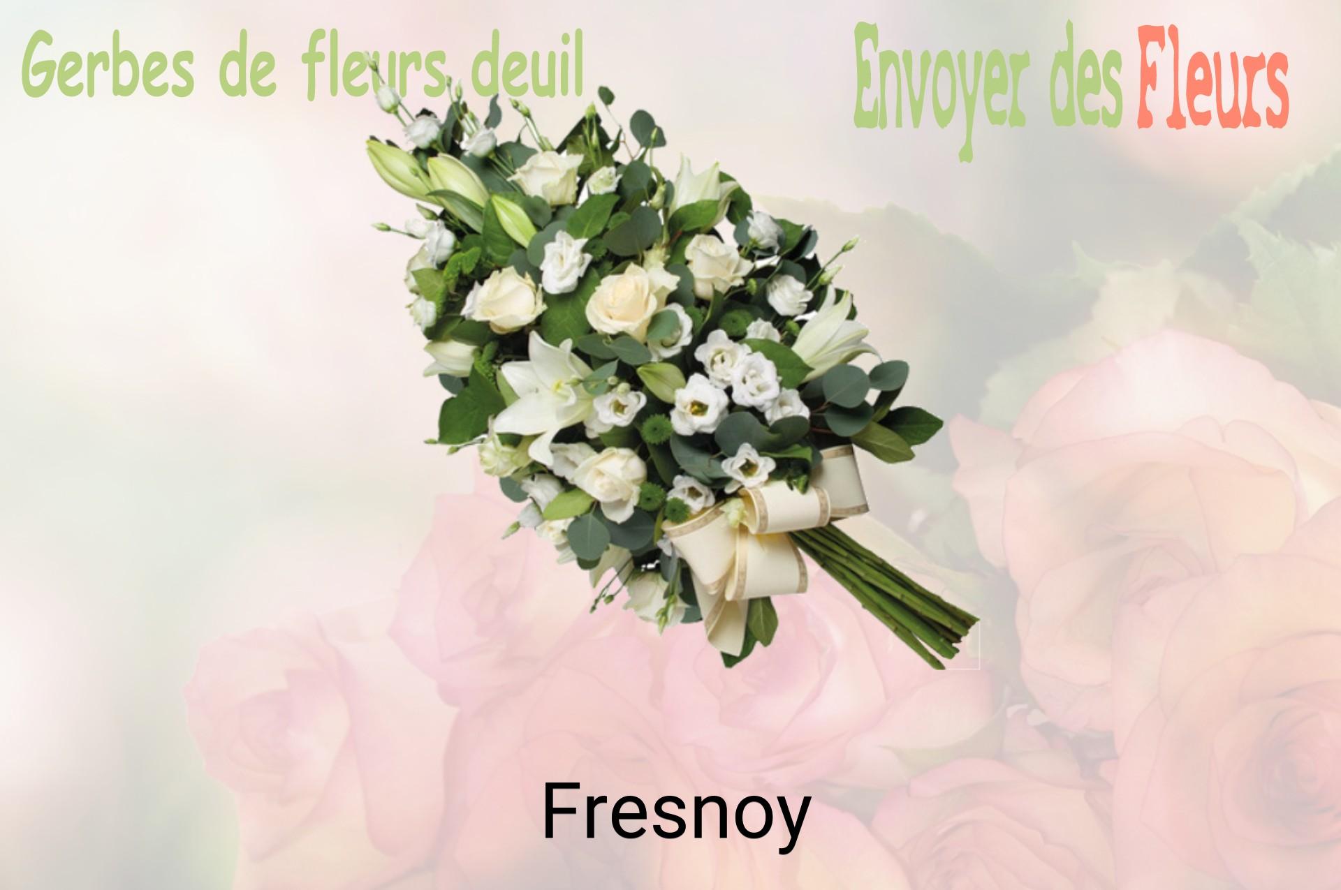 Gerbe de fleurs de deuil livrée à Fresnoy